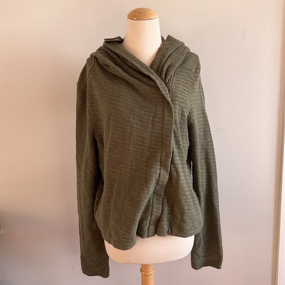 Anthropologie Saturday Sunday Zip-up Hoodie in Moss - Picture 2 of 8
